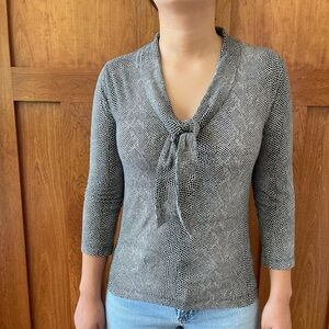 Elegant Black and White Women's Top